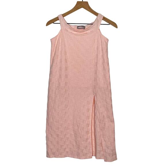 Urban Outfitters Retro Style Pink Mini Dress Size Small Split Leg Check Pattern - Picture 1 of 8
